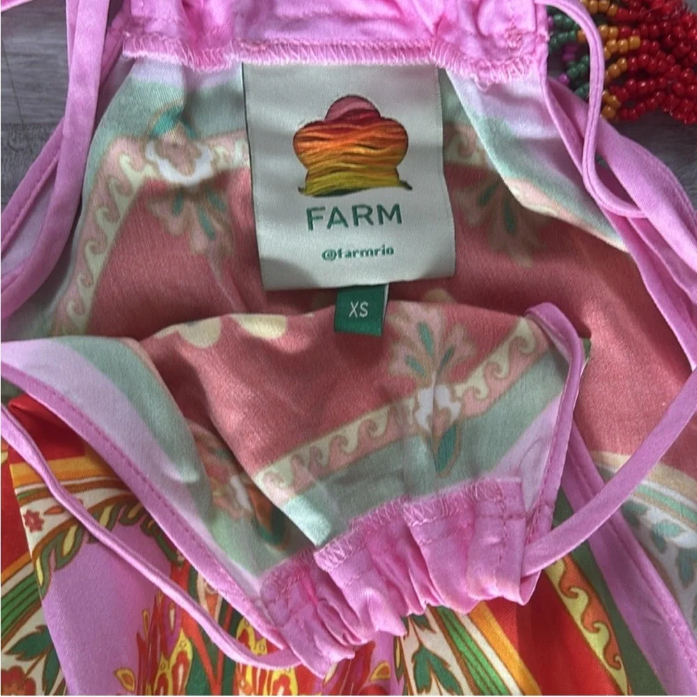 FARM Rio Beach Scarf Mini Dress Sz XS - Picture 7 of 7